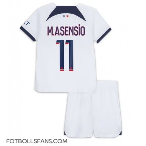 Paris Saint-Germain Marco Asensio #11 Replika Bortatröja Barn 2023-24 Kortärmad (+ Korta byxor)